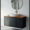 ארון אמבטיה דגם ונציה תלוי רוחב 120 ס"מ שחור משטח בוצ'ר