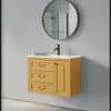 ארון אמבטיה דגם אדל תלוי חרדל משטח כיור